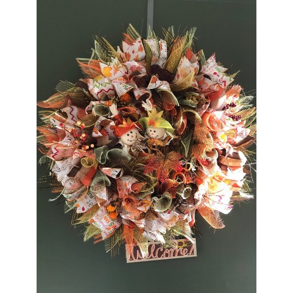Fall/Autumn Welcome Wreath - Picture 4 of 6